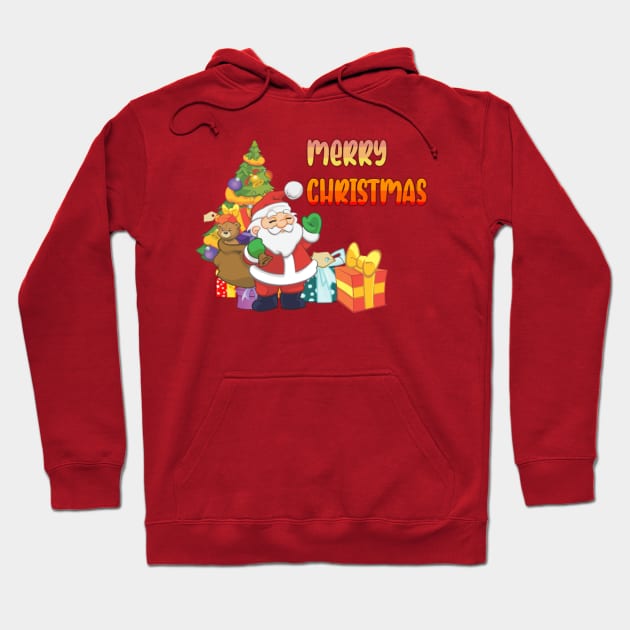 merry Christmas with santa claus Hoodie by sukhendu.12